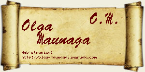 Olga Maunaga vizit kartica